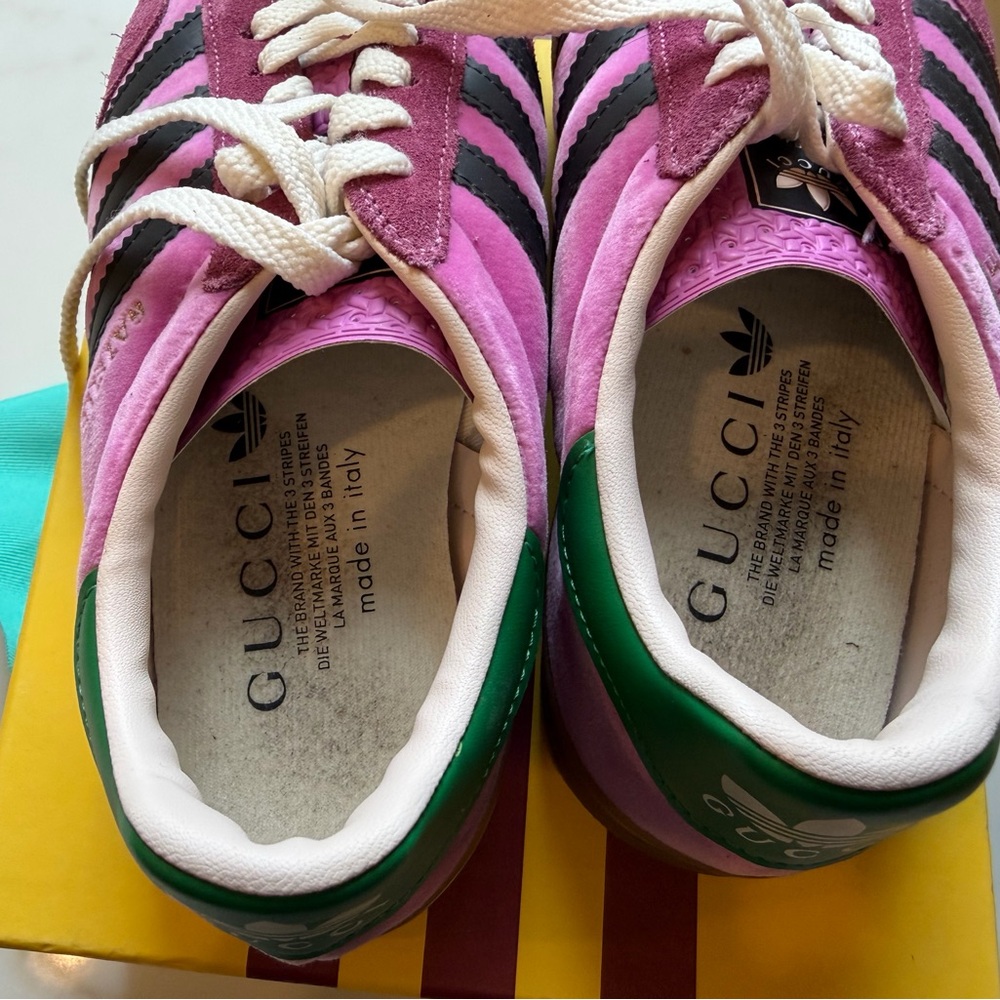Gucci Pink and Green Sneakers - Picture 5 of 7